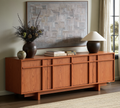 The Linear 65.6"" TV Stand | Deep Cherry Mid-Century Media Console